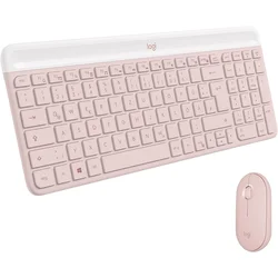 LOGITECH Bežična tastatura i miš MK470 Slim Rose - US roze