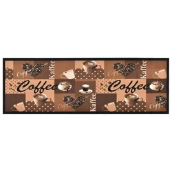 Vidaxl Kuhinjska preproga pralna Coffee rjava 60x180 cm