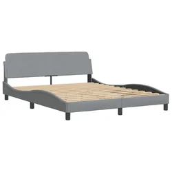 Vidaxl Posteljni okvir Dover svetlo siv 160x200 cm blago