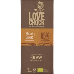 Čokolada sirova badem & baobab BIO Lovechock 70g