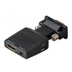 Adapter-konvertor VGA (M) - HDMI (Ž) plug in