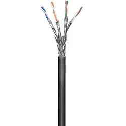 MicroConnect S/FTP CAT6 zunanji 100m, črn