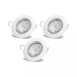 Aigostar - Komplet 3x LED ugradnih stropnih svetala 1xGU10/4,5W/230V 3000K bela