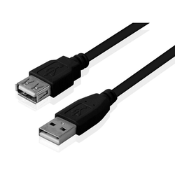 FAST ASIA Kabl USB A - USB A M/F (produžni) 3m crni