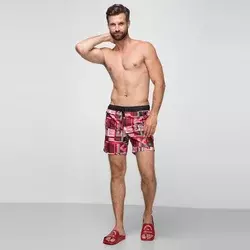 Karl Lagerfeld Beachwear Muški šorc za kupanje, Crveni