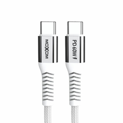 MOXOM USB data kabal MX-CB235 PD 60W Type-C na Type-C 1m/ bela