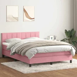 Box Spring krevet s madracem ružičasti 160x220 cm baršun