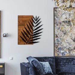 Atelier Del Sofa Zidna dekoracija Leaf 3r, 50x58 cm, Smeđe boje
