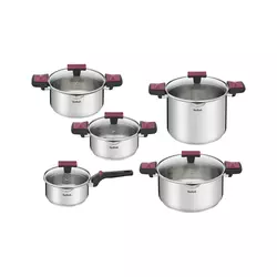 Tefal 10-delni set posode Cook & Clip