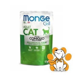 Monge Cat Grill Rich In Rabbit 85g, Sos Za Mačke Sa Komadićima Zečetine