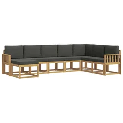 Set vanjskih sofa s jastukom 8 pcs Bijela i antracit