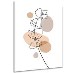 Slika minimalistični list na belem ozadju No1 - 80x120