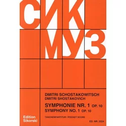 SHOSTAKOVICH:SYMPHONY NO.1 OP.10 STUDY SCORE