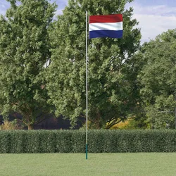 Nizozemska zastava i jarbol 6,08 m aluminijski