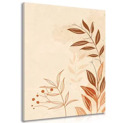 Slika minimalistični listi Peach Fuzz - 80x120