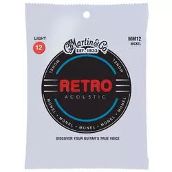 Martin MM12 Retro Acoustic Guitar Strings, Light