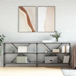 Konzolni stol boja hrasta sonome 200x30x75 cm od drva i željeza