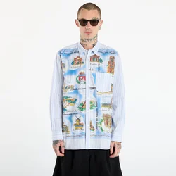 Srajca Comme des Garçons SHIRT Striped Shirt With Graphic Print White L