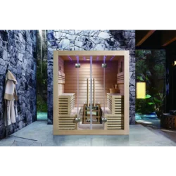 Nero Sauna soba – kanadski Hemlock 1800x1500x1900 za 3 osobe sa rasvetom
