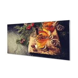 tulup.si Slika na steklu Zimski čaj klinčki 100x50 cm 2 obešalnika