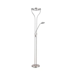 Globo 59038ND - LED prigušiva stojeća lampa EBRO 20W/230V + 4W mat hrom