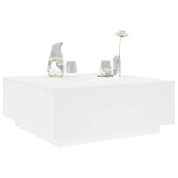 Stolić za kavu bijeli 100 x 100 x 40 cm od konstruiranog drva