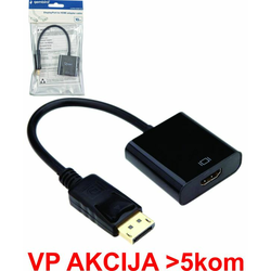 GEMBIRD A-DPM-HDMIF-08 ** DisplayPort v1 to HDMI adapter cable/ black (239)(alt A-DPM-HDMIF-002)