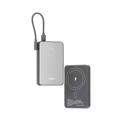 Moxom mx-pb194 fast charge 22.5w + wireless 15w type c 10000mah srebrni Power bank magsafe ( BAT9557 )