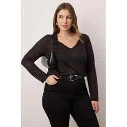 Trendyol Curve Ženska bluza Tbbaw26Af00054, Crna