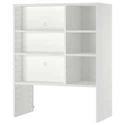 METOD Zid.okv.elem. za ugradni aspirator, bela, 80x37x100 cm