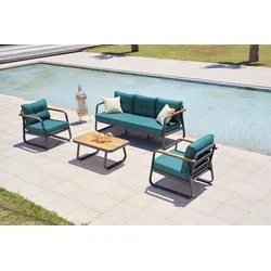 Hanah Home Baštenska garnitura Rio 185x81x80cm Petrolej