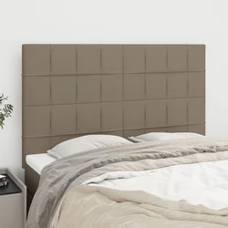 Uzglavlje boje taupe 144x5x118/128 cm tkanina