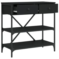 Konzolni stol crni 75 x 34,5 x 75 cm od konstruiranog drva