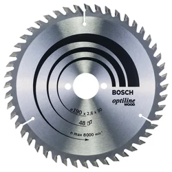 Bosch List kružne testere Optiline Wood 2608640617, 190 x 30 x 2,6 mm, 47