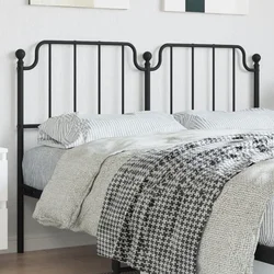 vidaXL vidaXL Kovinsko posteljno vzglavje črno 150 cm, (20952880)