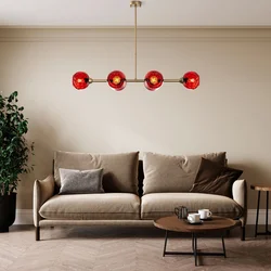 Opviq Luster Benek-15-14481, 103x40x74cm, IP20, Zlatno-crvene boje