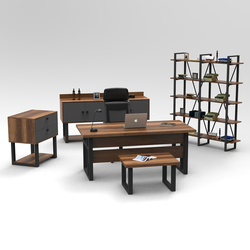 Hanah Home Kancelarijski set Braon-Antracit