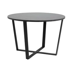 Miza Oakland 384 (Črni marmor + Črna) Črni marmor, Črna, 75cm, MDF plošča, Kovina