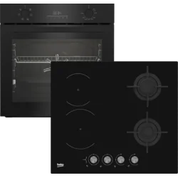 Beko BBSE17350BD Ugradni set, Rerna, Kombinovana ugradna ploča, Staklokeramička, Crna