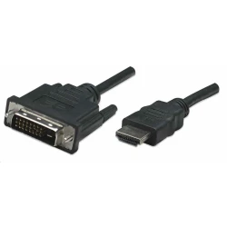 Manhattan HDMI-kabel DVI-D, Dual Link, 1 m, črn