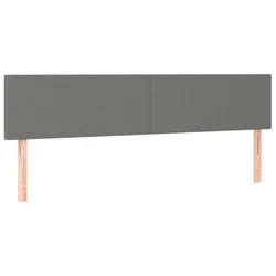 Vidaxl Posteljno vzglavje temno siva 200x5x78/88 cm blago