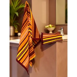 Peškir Stock 90x50cm Dezen S101 Narandzasta/Bordo boja ( VLK000931-stockS101 )