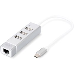 USB-C™ Hub 3-port, USB2.0 + lan  Digitus