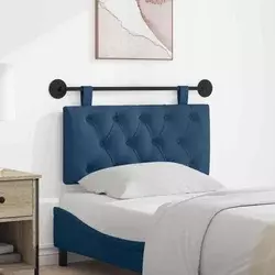Vidaxl Viseče vzglavje postelje Modra Blago