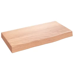 Zidna polica svjetlosmeđa 40 x 20 x 4 cm od obrađene hrastovine
