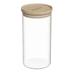 Container, borosilicate glass, O9,5cm, 1100 ml, with bamboo lid - Zoku