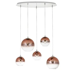 Redo 01-2080 - Luster na sajli BOWL 5xE27/42W/230V bakar