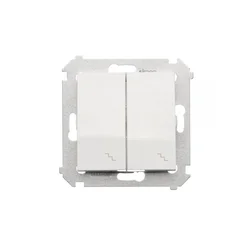 Kontakt-Simon Stikalo Simon 54 premium št.6+6 (5B) LED osvetlitev, modul beli