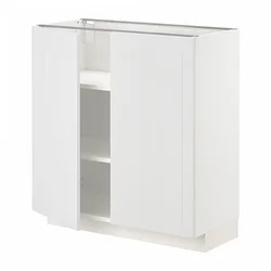 METOD Podni element s policama/2 vrata, bela/Stensund bela, 80x37 cm