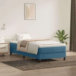 Box Spring krevet bez madracem tamnoplavi 100x220 cm baršun